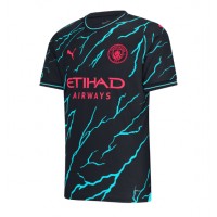 Camisa de Futebol Manchester City Jeremy Doku #11 Equipamento Alternativo 2023-24 Manga Curta